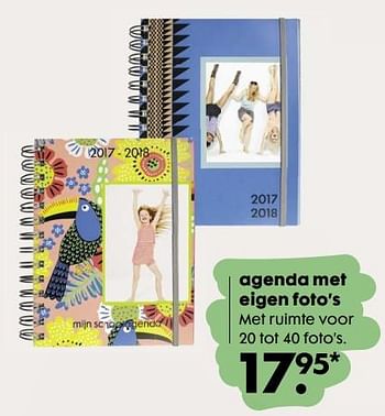 Aanbiedingen Agenda met eigen foto`s - Huismerk - Hema - Geldig van 26/06/2017 tot 30/07/2017 bij Hema