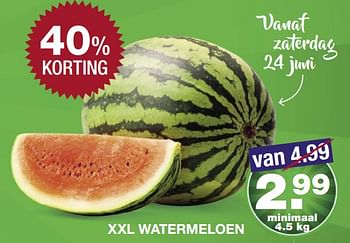 Aanbiedingen Xxl watermeloen - Huismerk - Aldi - Geldig van 26/06/2017 tot 01/07/2017 bij Aldi