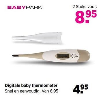 Aanbiedingen Digitale baby thermometer - Huismerk - Babypark - Geldig van 19/06/2017 tot 24/07/2017 bij Babypark