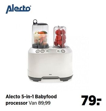Aanbiedingen Alecto 5-in-1 babyfood processor - Alecto - Geldig van 19/06/2017 tot 24/07/2017 bij Babypark