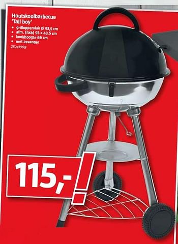 Aanbiedingen Houtskoolbarbecue tall boy - Huismerk - Bauhaus - Geldig van 16/06/2017 tot 09/07/2017 bij Bauhaus