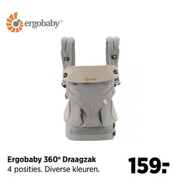 Aanbiedingen Ergobaby 360o draagzak - ERGObaby - Geldig van 19/06/2017 tot 24/07/2017 bij Babypark