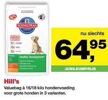 Aanbiedingen Hill`s valuebag hondenvoeding voor grote honden - Hill's - Geldig van 25/06/2017 tot 09/07/2017 bij Jumper