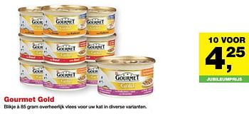 Aanbiedingen Gourmet gold overheerlijk vlees voor uw kat in diverse varianten - Purina - Geldig van 25/06/2017 tot 09/07/2017 bij Jumper