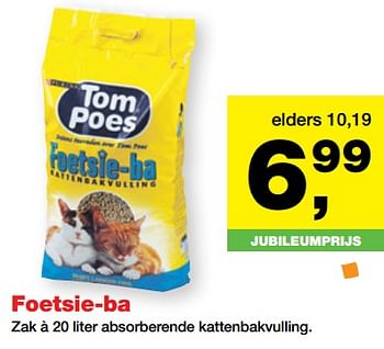 Aanbiedingen Foetsie-ba absorberende kattenbakvulling - Purina - Geldig van 25/06/2017 tot 09/07/2017 bij Jumper