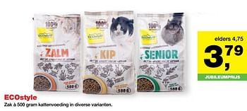 Aanbiedingen Ecostyle kattenvoeding in diverse varianten - Ecostyle - Geldig van 25/06/2017 tot 09/07/2017 bij Jumper