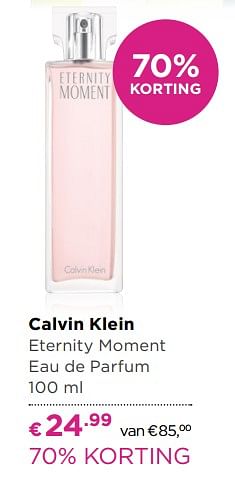 Aanbiedingen Calvin klein eternity moment eau de parfum - Calvin Klein - Geldig van 26/06/2017 tot 09/07/2017 bij Ici Paris XL