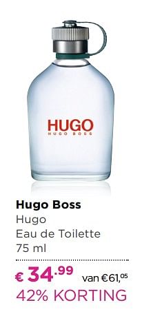 Aanbiedingen Hugo boss hugo eau de toilette - Hugo Boss - Geldig van 26/06/2017 tot 09/07/2017 bij Ici Paris XL