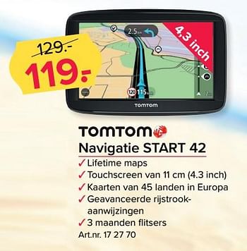 Aanbiedingen Tomtom navigatie start 42 - TomTom - Geldig van 26/06/2017 tot 09/07/2017 bij Kijkshop