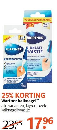 Aanbiedingen Wartner kalknagel - Wartner - Geldig van 26/06/2017 tot 02/07/2017 bij Etos