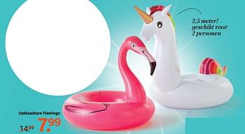 Aanbiedingen Opblaasbare flamingo - Huismerk - Etos - Geldig van 26/06/2017 tot 02/07/2017 bij Etos
