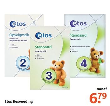 Aanbiedingen Etos flesvoeding - Huismerk - Etos - Geldig van 26/06/2017 tot 02/07/2017 bij Etos