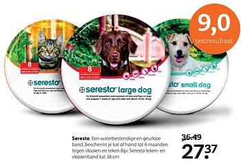 Aanbiedingen Seresto teken- en vlooienband kat - Seresto - Geldig van 26/06/2017 tot 09/07/2017 bij Pets Place