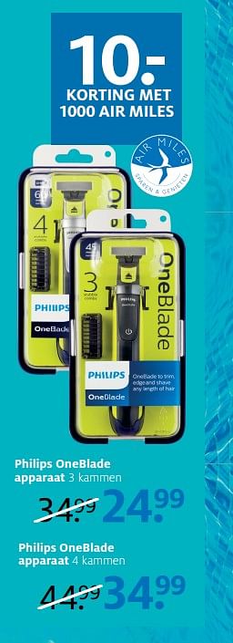 Aanbiedingen Philips oneblade apparaat - Philips - Geldig van 26/06/2017 tot 02/07/2017 bij Etos