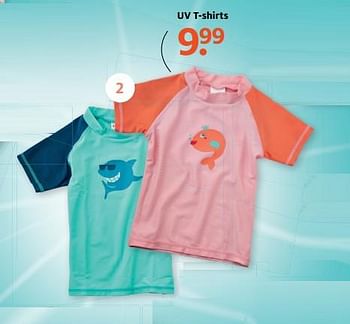 Aanbiedingen Uv t-shirts - Huismerk - Etos - Geldig van 26/06/2017 tot 02/07/2017 bij Etos