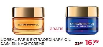 Aanbiedingen L`oréal paris extraordinary oil dag- en nachtcrème - L'Oreal Paris - Geldig van 26/06/2017 tot 02/07/2017 bij Etos