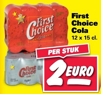 Aanbiedingen First choice cola - First choice - Geldig van 26/06/2017 tot 02/07/2017 bij Nettorama