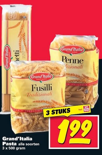 Aanbiedingen Grand`italia pasta - grand’italia - Geldig van 26/06/2017 tot 02/07/2017 bij Nettorama