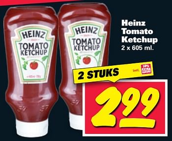 Aanbiedingen Heinz tomato ketchup - Heinz - Geldig van 26/06/2017 tot 02/07/2017 bij Nettorama