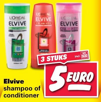 Aanbiedingen Elvive shampoo of conditioner - L'Oreal Paris - Geldig van 26/06/2017 tot 02/07/2017 bij Nettorama