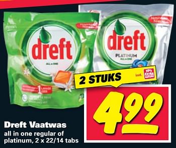 Aanbiedingen Dreft vaatwas - Dreft - Geldig van 26/06/2017 tot 02/07/2017 bij Nettorama