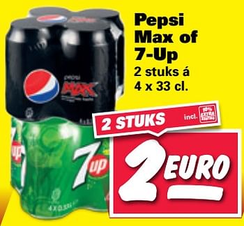 Aanbiedingen Pepsi max of 7-up - Pepsi - Geldig van 26/06/2017 tot 02/07/2017 bij Nettorama