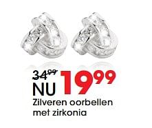 Aanbiedingen Zilveren oorbellen met zirkonia - Huismerk - Lucardi - Geldig van 26/06/2017 tot 23/07/2017 bij Lucardi
