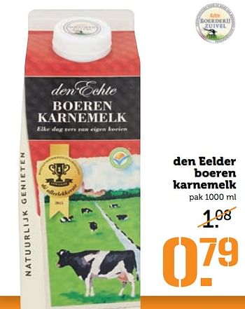 Aanbiedingen Den eelder boeren karnemelk - Den Eelder - Geldig van 26/06/2017 tot 02/07/2017 bij Coop