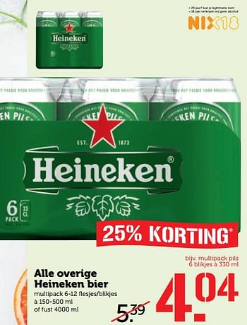 Aanbiedingen Overige heineken bier - Heineken - Geldig van 26/06/2017 tot 02/07/2017 bij Coop