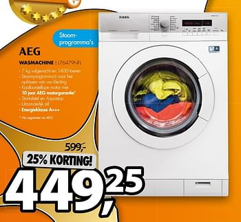 Aanbiedingen Aeg wasmachine l76479nfl - AEG - Geldig van 26/06/2017 tot 02/07/2017 bij Expert