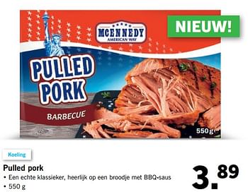 Aanbiedingen Pulled pork - Mcennedy - Geldig van 26/06/2017 tot 02/07/2017 bij Lidl