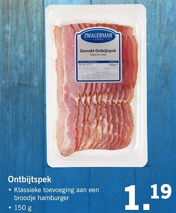 Aanbiedingen Ontbijtspek - Huismerk - Lidl - Geldig van 26/06/2017 tot 02/07/2017 bij Lidl