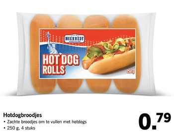 Aanbiedingen Hotdogbroodjes - Mcennedy - Geldig van 26/06/2017 tot 02/07/2017 bij Lidl
