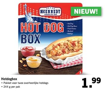 Aanbiedingen Hotdogbox - Mcennedy - Geldig van 26/06/2017 tot 02/07/2017 bij Lidl
