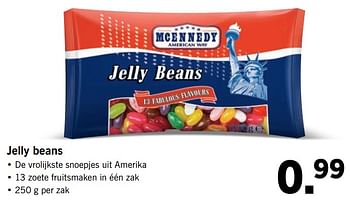 Aanbiedingen Jelly beans - Mcennedy - Geldig van 26/06/2017 tot 02/07/2017 bij Lidl