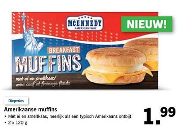 Aanbiedingen Amerikaanse muffins - Mcennedy - Geldig van 26/06/2017 tot 02/07/2017 bij Lidl