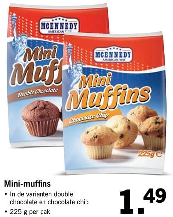 Aanbiedingen Mini-muffins - Mcennedy - Geldig van 26/06/2017 tot 02/07/2017 bij Lidl