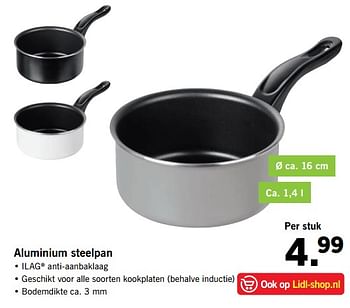Aanbiedingen Aluminium steelpan - Huismerk - Lidl - Geldig van 26/06/2017 tot 02/07/2017 bij Lidl