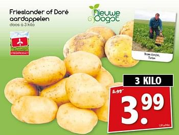 Aanbiedingen Frieslander of doré aordappelen - Huismerk - Agrimarkt - Geldig van 26/06/2017 tot 01/07/2017 bij Agrimarkt