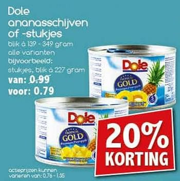 Aanbiedingen Dole ananasschijven of -stukjes - Dole - Geldig van 26/06/2017 tot 01/07/2017 bij Agrimarkt