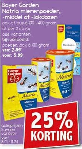 Aanbiedingen Bayer garden natria mierenpoeder - Bayer - Geldig van 26/06/2017 tot 01/07/2017 bij Agrimarkt