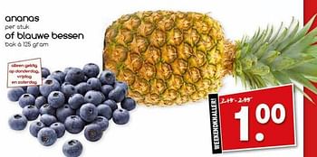 Aanbiedingen Ananas of blauwe bessen - Huismerk - Agrimarkt - Geldig van 26/06/2017 tot 01/07/2017 bij Agrimarkt