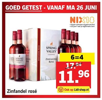Aanbiedingen Zinfandel rosé - Rosé wijnen - Geldig van 26/06/2017 tot 02/07/2017 bij Lidl