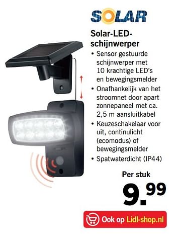 Aanbiedingen Solar-ledschijnwerper - Huismerk - Lidl - Geldig van 26/06/2017 tot 02/07/2017 bij Lidl