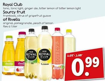 Aanbiedingen Royal club sourcy fruit of rivella - Huismerk - Agrimarkt - Geldig van 26/06/2017 tot 01/07/2017 bij Agrimarkt