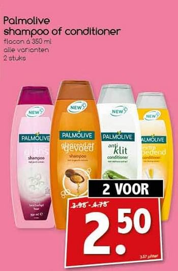Aanbiedingen Palmolive shampoo of conditioner - Palmolive - Geldig van 26/06/2017 tot 01/07/2017 bij Agrimarkt