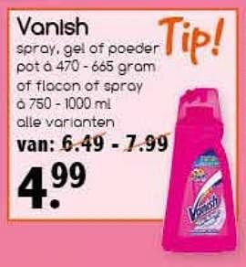 Aanbiedingen Vanish spray, gel of poeder - Vanish - Geldig van 26/06/2017 tot 01/07/2017 bij Agrimarkt
