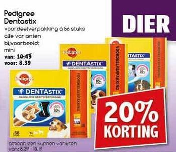 Aanbiedingen Pedigree dentastix mini - Pedigree - Geldig van 26/06/2017 tot 01/07/2017 bij Agrimarkt