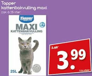 Aanbiedingen Topper kattenbakvulling maxi - Topper - Geldig van 26/06/2017 tot 01/07/2017 bij Agrimarkt
