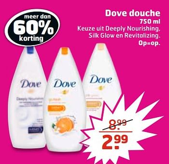 Aanbiedingen Dove douche - Dove - Geldig van 27/06/2017 tot 02/07/2017 bij Trekpleister